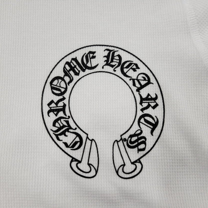 【中古美品】【メンズ】 CHROME HEARTS クロムハーツ LS THERMAL FLORAL CROSS ロングスリーブ サーマル フローラル クロス 長袖 トップス 190-250316-as-27-izu サイズ：L カラー：ホワイト 万代Net店