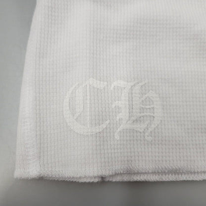 【中古美品】【メンズ】 CHROME HEARTS クロムハーツ LS THERMAL FLORAL CROSS ロングスリーブ サーマル フローラル クロス 長袖 トップス 190-250316-as-27-izu サイズ：L カラー：ホワイト 万代Net店