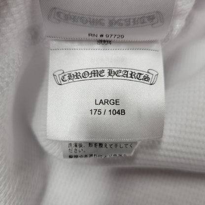 【中古美品】【メンズ】 CHROME HEARTS クロムハーツ LS THERMAL FLORAL CROSS ロングスリーブ サーマル フローラル クロス 長袖 トップス 190-250316-as-27-izu サイズ：L カラー：ホワイト 万代Net店