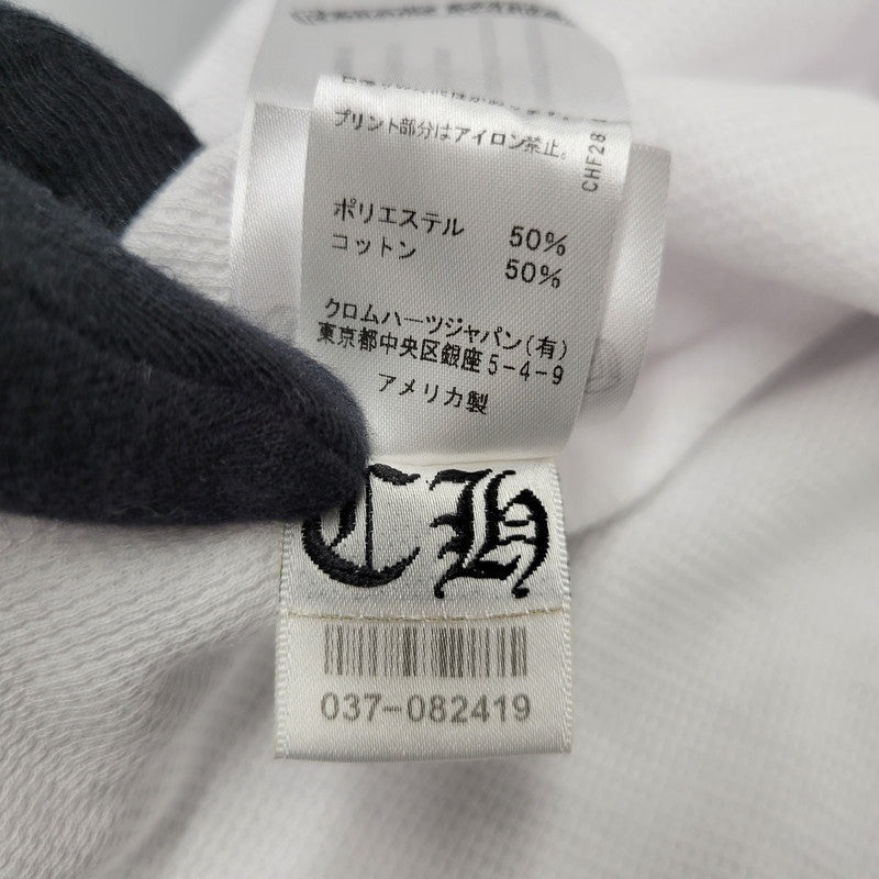 【中古美品】【メンズ】 CHROME HEARTS クロムハーツ LS THERMAL FLORAL CROSS ロングスリーブ サーマル フローラル クロス 長袖 トップス 190-250316-as-27-izu サイズ：L カラー：ホワイト 万代Net店