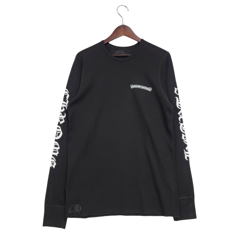 【中古美品】【メンズ】 CHROME HEARTS クロムハーツ LS THERMAL CHROME HEARTS ロングスリーブ サーマル クロムハーツ 長袖 トップス 190-250316-as-28-izu サイズ：XL カラー：ブラック 万代Net店