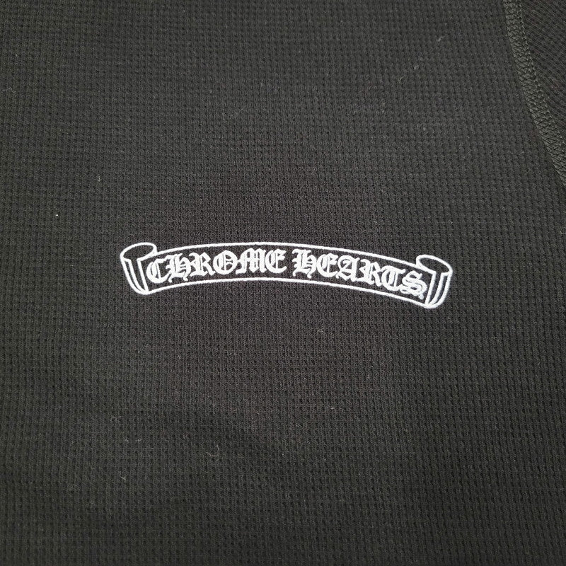 【中古美品】【メンズ】 CHROME HEARTS クロムハーツ LS THERMAL CHROME HEARTS ロングスリーブ サーマル クロムハーツ 長袖 トップス 190-250316-as-28-izu サイズ：XL カラー：ブラック 万代Net店