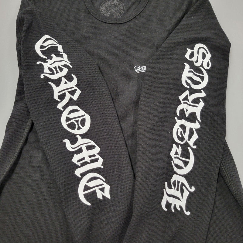 【中古美品】【メンズ】 CHROME HEARTS クロムハーツ LS THERMAL CHROME HEARTS ロングスリーブ サーマル クロムハーツ 長袖 トップス 190-250316-as-28-izu サイズ：XL カラー：ブラック 万代Net店