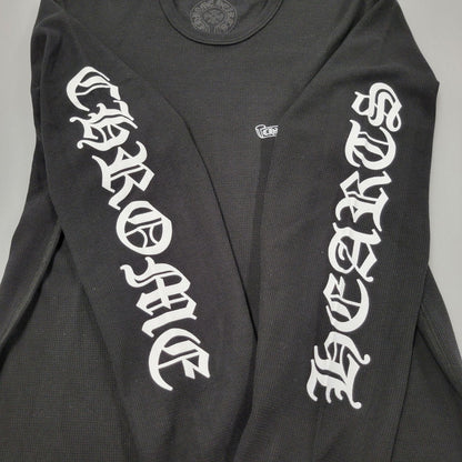 【中古美品】【メンズ】 CHROME HEARTS クロムハーツ LS THERMAL CHROME HEARTS ロングスリーブ サーマル クロムハーツ 長袖 トップス 190-250316-as-28-izu サイズ：XL カラー：ブラック 万代Net店