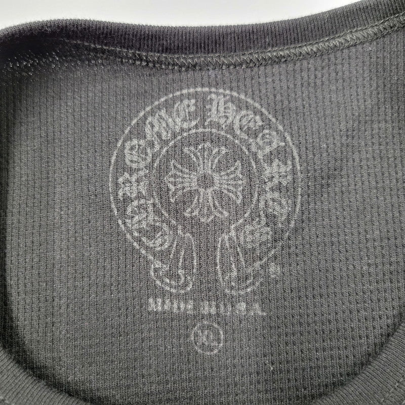 【中古美品】【メンズ】 CHROME HEARTS クロムハーツ LS THERMAL CHROME HEARTS ロングスリーブ サーマル クロムハーツ 長袖 トップス 190-250316-as-28-izu サイズ：XL カラー：ブラック 万代Net店