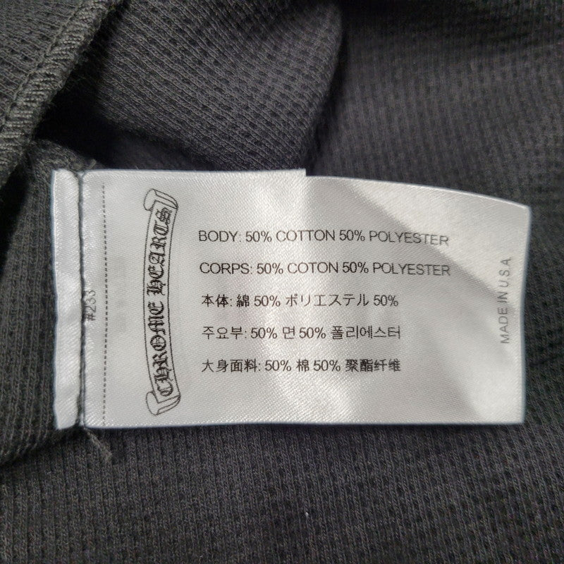 【中古美品】【メンズ】 CHROME HEARTS クロムハーツ LS THERMAL CHROME HEARTS ロングスリーブ サーマル クロムハーツ 長袖 トップス 190-250316-as-28-izu サイズ：XL カラー：ブラック 万代Net店