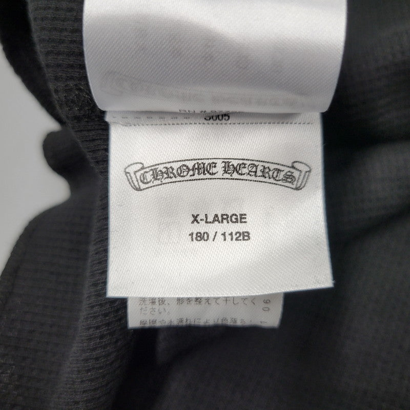 【中古美品】【メンズ】 CHROME HEARTS クロムハーツ LS THERMAL CHROME HEARTS ロングスリーブ サーマル クロムハーツ 長袖 トップス 190-250316-as-28-izu サイズ：XL カラー：ブラック 万代Net店