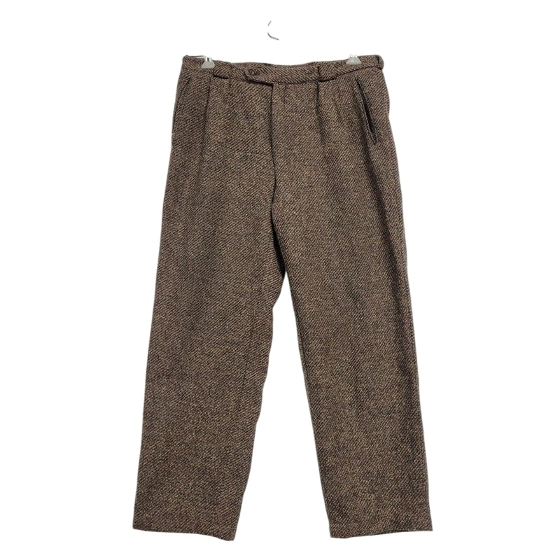 【現状渡し品】【メンズ】 USED EURO VINTAGE ユーロヴィンテージ 60S-70S WOOL SLACKS ウール スラックス 西ドイツ製 OPTIジッパー パンツ ボトムス 157-250316-as-16-izu カラー：ブラウン 万代Net店