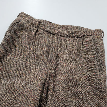 【現状渡し品】【メンズ】 USED EURO VINTAGE ユーロヴィンテージ 60S-70S WOOL SLACKS ウール スラックス 西ドイツ製 OPTIジッパー パンツ ボトムス 157-250316-as-16-izu カラー：ブラウン 万代Net店