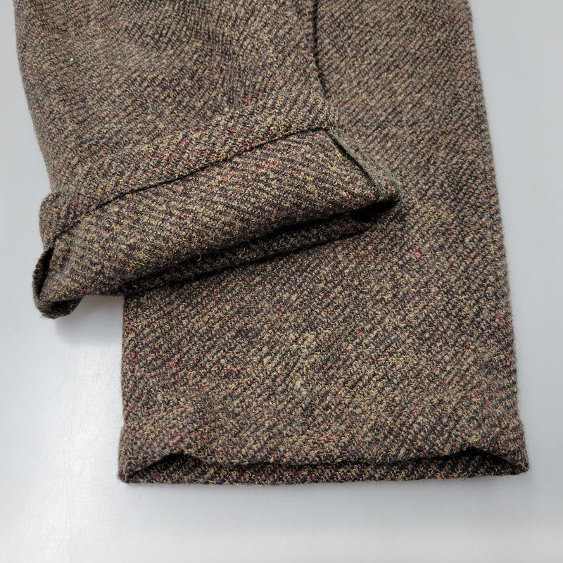 【現状渡し品】【メンズ】 USED EURO VINTAGE ユーロヴィンテージ 60S-70S WOOL SLACKS ウール スラックス 西ドイツ製 OPTIジッパー パンツ ボトムス 157-250316-as-16-izu カラー：ブラウン 万代Net店