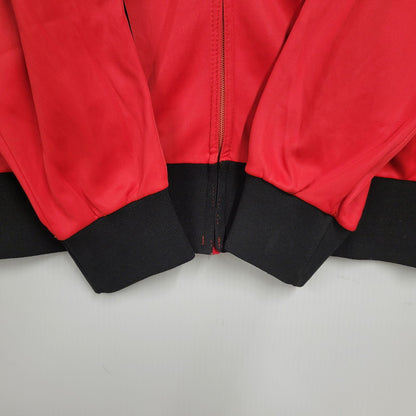 【現状渡し品】【メンズ】 adidas アディダス 70S TRACK JACKET トラックジャケット ATP VENTEX社製 フランス製 PRESTILジッパー 146-250316-as-19-izu カラー：レッド×ブラック 万代Net店