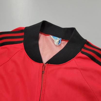 【現状渡し品】【メンズ】 adidas アディダス 70S TRACK JACKET トラックジャケット ATP VENTEX社製 フランス製 PRESTILジッパー 146-250316-as-19-izu カラー：レッド×ブラック 万代Net店