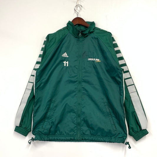 【中古品】【メンズ】 ADIDAS TEAM アディダス チーム 00S URSULINE LIONS NYLON JACKET ウルスラインライオンズ ナイロンジャケット アウター 長袖 146-250320-ma-06-izu サイズ：M カラー：グリーン 万代Net店