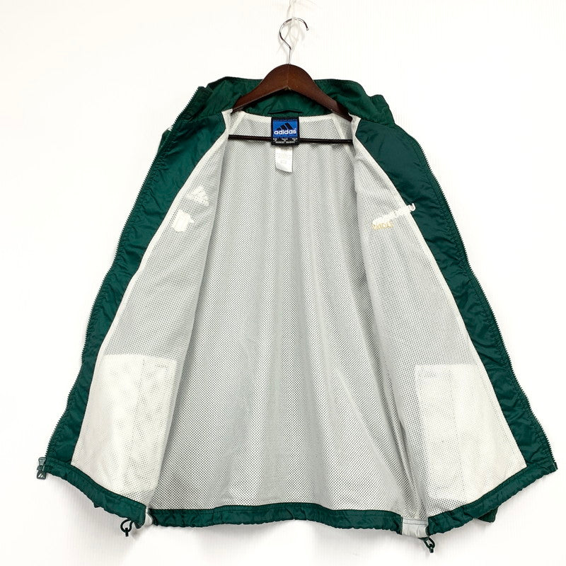 【中古品】【メンズ】 ADIDAS TEAM アディダス チーム 00S URSULINE LIONS NYLON JACKET ウルスラインライオンズ ナイロンジャケット アウター 長袖 146-250320-ma-06-izu サイズ：M カラー：グリーン 万代Net店
