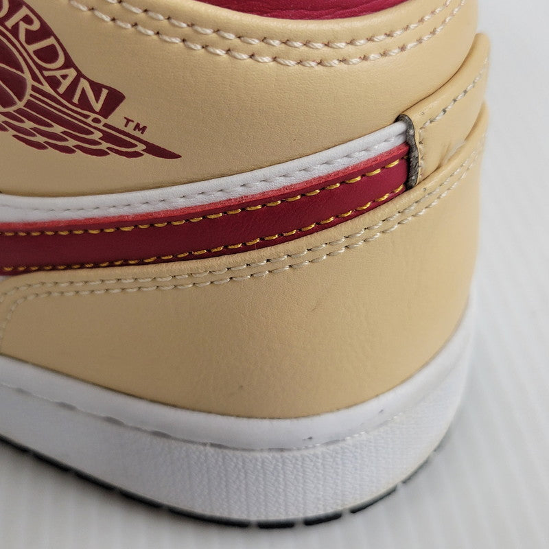 【中古品】【メンズ】 NIKE ナイキ AIR JORDAN 1 MID 554724-201 エア ジョーダン 1 ミッド スニーカー シューズ 靴 160-250317-as-10-izu サイズ：27cm カラー：WHITE ONYX/LIGHT CURRY-WHITE 万代Net店