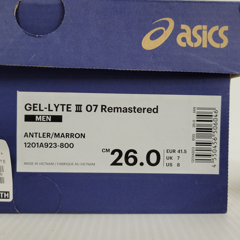 【中古品】【メンズ/レディース】 asics アシックス × KITH キス GEL-LYTE III 07 Remastered 1201A923 ゲルライト3 07 リマスタード スニーカー シューズ 靴 162-250317-as-02-izu サイズ：26cm カラー：ANTLER/MARRON 万代Net店