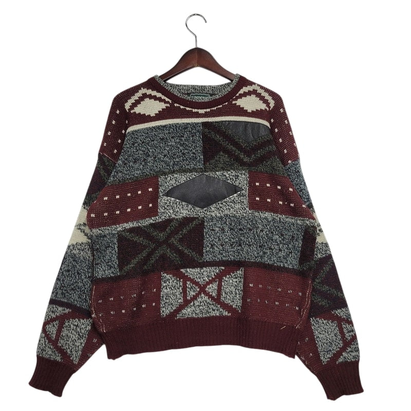 【中古品】【メンズ】 CAMPUS キャンパス 韓国製 90S KNIT SWEATER ニットセ－タ－ 長袖 トップス 146-250320-ya-04-izu サイズ：Ｌ カラー：マルチ 万代Net店