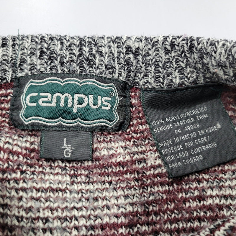 【中古品】【メンズ】 CAMPUS キャンパス 韓国製 90S KNIT SWEATER ニットセ－タ－ 長袖 トップス 146-250320-ya-04-izu サイズ：Ｌ カラー：マルチ 万代Net店