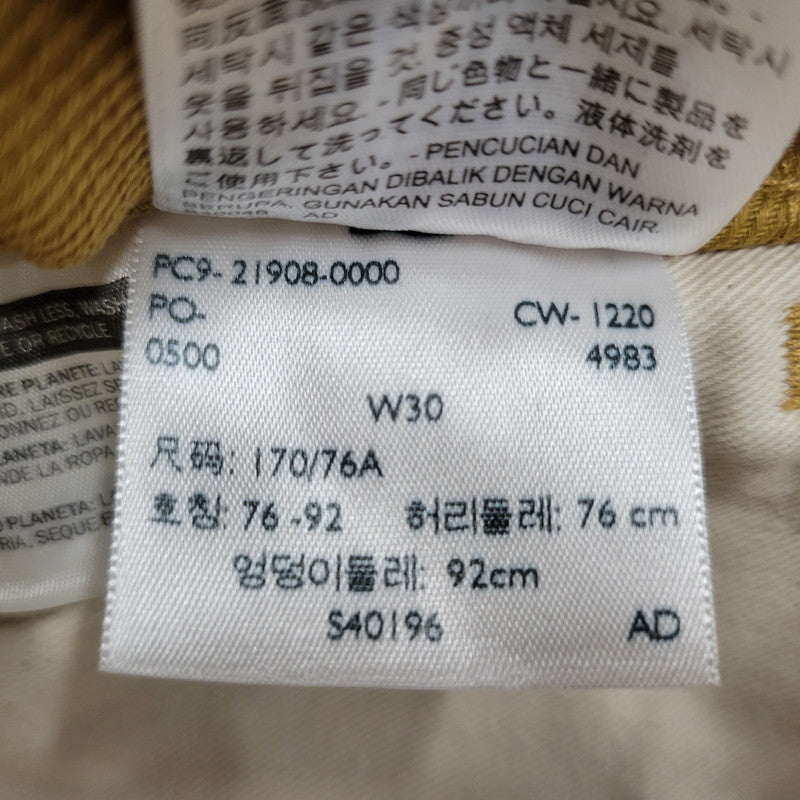【中古品】【メンズ】 COTTON STRAIGHT PANTS 21908-0000 コットン ストレートパンツ ボトムス 156-250319-as-32-izu サイズ：30 カラー：イエロー系 万代Net店