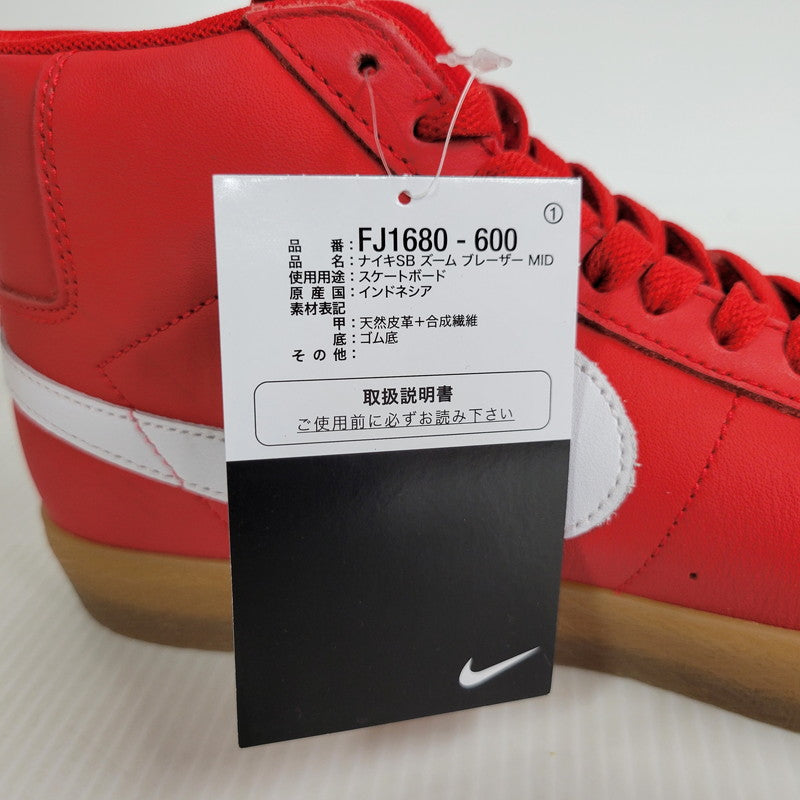 【中古美品】【メンズ/レディース】 NIKE SB ナイキエスビー ZOOM BLAZER MID FJ1680-600 ズーム ブレーザー ミッド スニーカー シューズ 靴 160-250317-as-12-izu サイズ：25.5cm カラー：UNIVERSITY RED/WHITE-WHITE 万代Net店