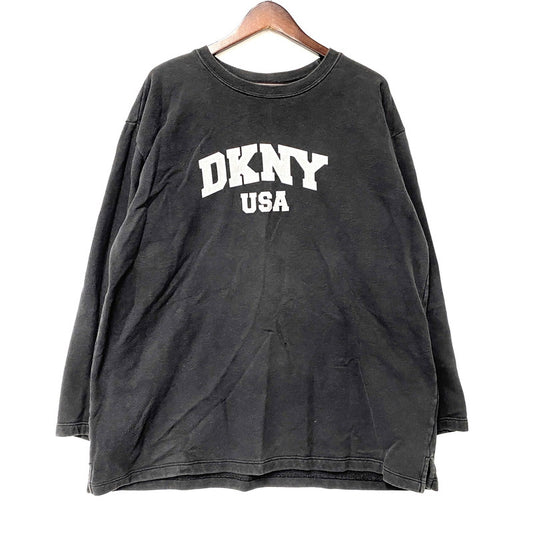 【中古品】【メンズ】 90S SWEATSHIRT スウェットシャツ USA製 長袖 トップス 146-250321-as-26-izu サイズ：L カラー：ブラック 万代Net店
