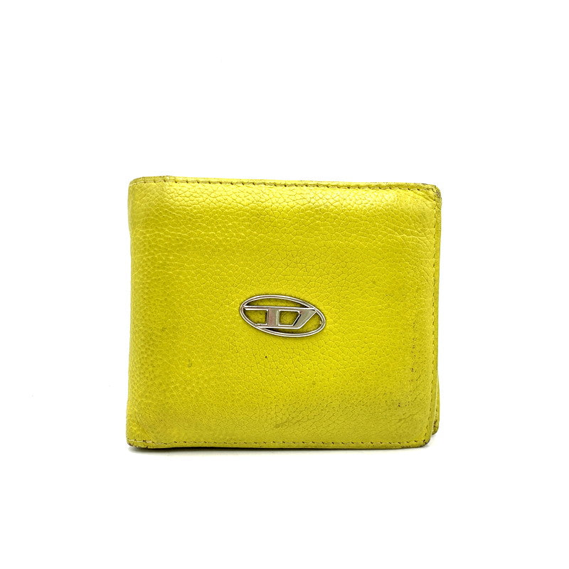 【現状渡し品】【メンズ/レディース】 DIESEL ディーゼル WALLET ウォレット 二つ折り財布 201-250322-as-02-izu カラー：イエロー系 万代Net店