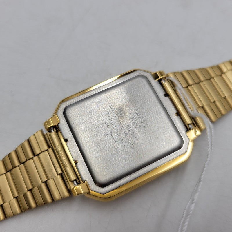 【中古美品】【メンズ/レディース】 CASIO カシオ A120WEG-9A 腕時計 199-260529-as-11-izu サイズ：40.7 × 33.5 × 9.4 mm カラー：ゴールド 万代Net店