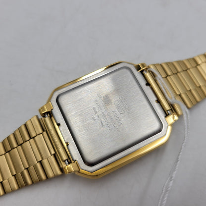 【中古美品】【メンズ/レディース】 CASIO カシオ A120WEG-9A 腕時計 199-260529-as-11-izu サイズ：40.7 × 33.5 × 9.4 mm カラー：ゴールド 万代Net店