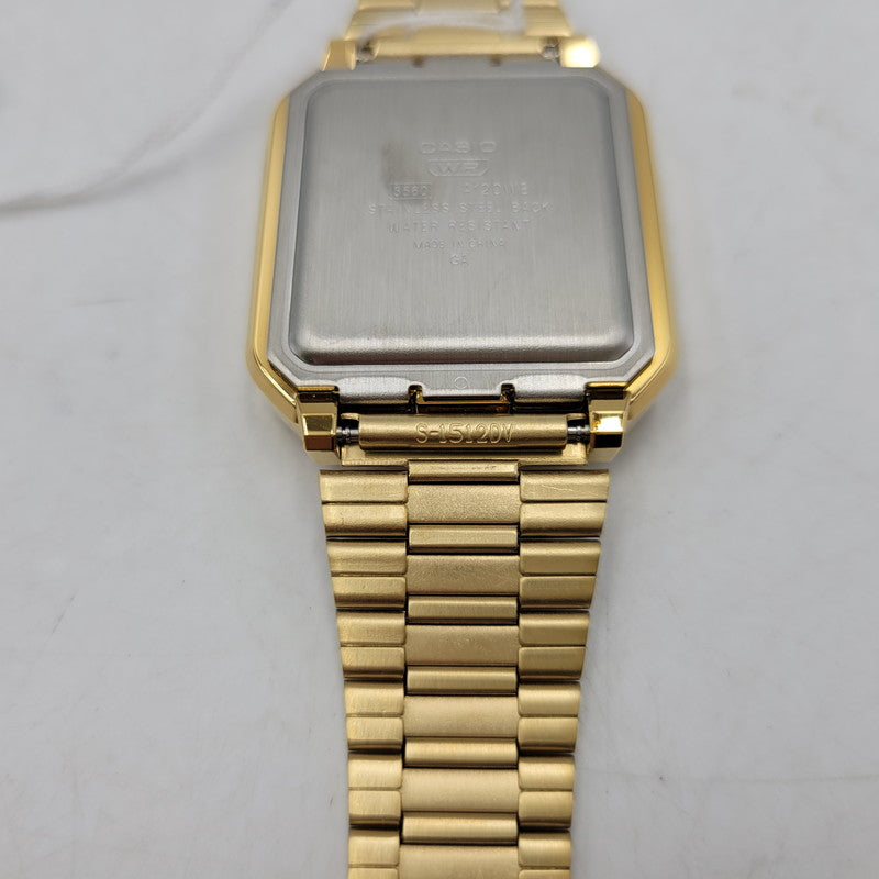 【中古美品】【メンズ/レディース】 CASIO カシオ A120WEG-9A 腕時計 199-260529-as-11-izu サイズ：40.7 × 33.5 × 9.4 mm カラー：ゴールド 万代Net店