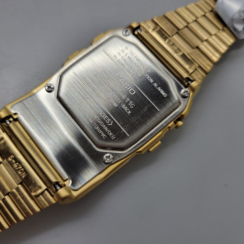 【中古美品】【メンズ/レディース】 CASIO カシオ DBC-611G-1 腕時計 199-260529-as-10-izu サイズ：46.5 × 33.1 × 8.7 mm カラー：ゴールド 万代Net店