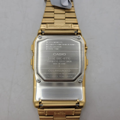 【中古美品】【メンズ/レディース】 CASIO カシオ DBC-611G-1 腕時計 199-260529-as-10-izu サイズ：46.5 × 33.1 × 8.7 mm カラー：ゴールド 万代Net店