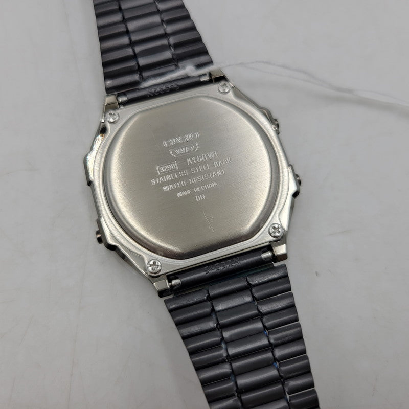 【中古美品】【メンズ/レディース】 CASIO カシオ CASIO A168WEHB-1A 腕時計 199-260529-as-15-izu サイズ：38.6 × 36.3 × 9.6 mm カラー：シルバー×ブラック 万代Net店