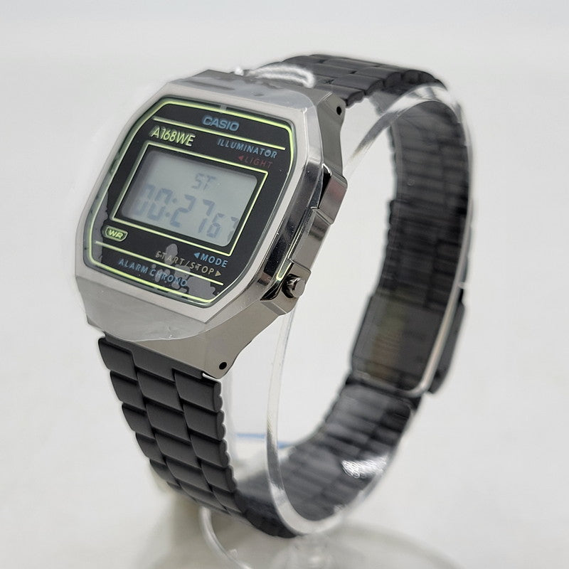 【中古美品】【メンズ/レディース】 CASIO カシオ CASIO A168WEHB-1A 腕時計 199-260529-as-15-izu サイズ：38.6 × 36.3 × 9.6 mm カラー：シルバー×ブラック 万代Net店