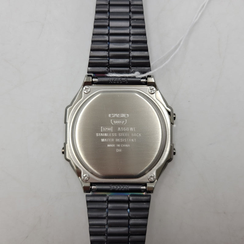 【中古美品】【メンズ/レディース】 CASIO カシオ CASIO A168WEHB-1A 腕時計 199-260529-as-15-izu サイズ：38.6 × 36.3 × 9.6 mm カラー：シルバー×ブラック 万代Net店