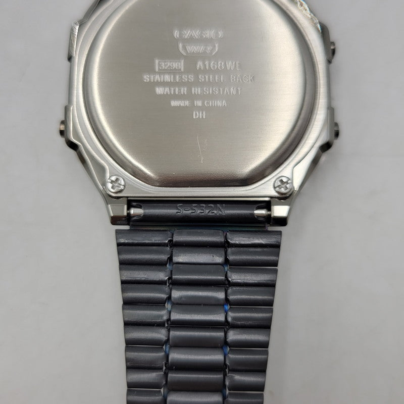 【中古美品】【メンズ/レディース】 CASIO カシオ CASIO A168WEHB-1A 腕時計 199-260529-as-15-izu サイズ：38.6 × 36.3 × 9.6 mm カラー：シルバー×ブラック 万代Net店