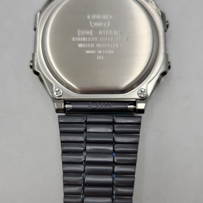 【中古美品】【メンズ/レディース】 CASIO カシオ CASIO A168WEHB-1A 腕時計 199-260529-as-15-izu サイズ：38.6 × 36.3 × 9.6 mm カラー：シルバー×ブラック 万代Net店