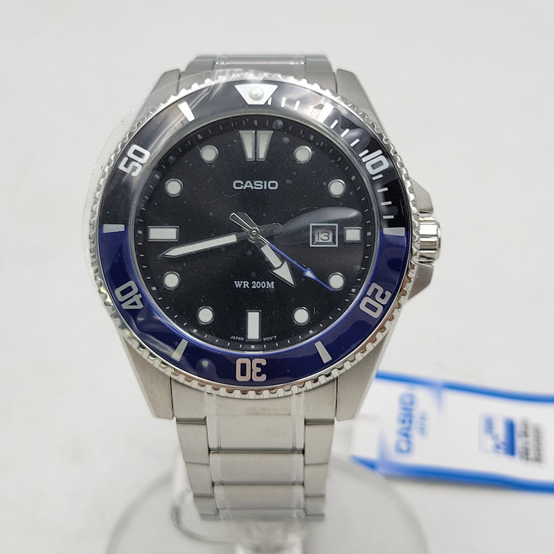 【中古美品】【メンズ/レディース】 CASIO カシオ MDV-107D-1A2V 腕時計 199-260529-as-14-izu サイズ：49.5 × 46.3 × 12.1 mm カラー：シルバー 万代Net店