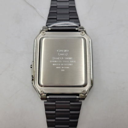 【中古美品】【メンズ/レディース】 CASIO カシオ CA-500WEGG-1B 腕時計 199-260529-as-12-izu サイズ：43.2 × 34.4 × 8.2 mm カラー：ブラック 万代Net店