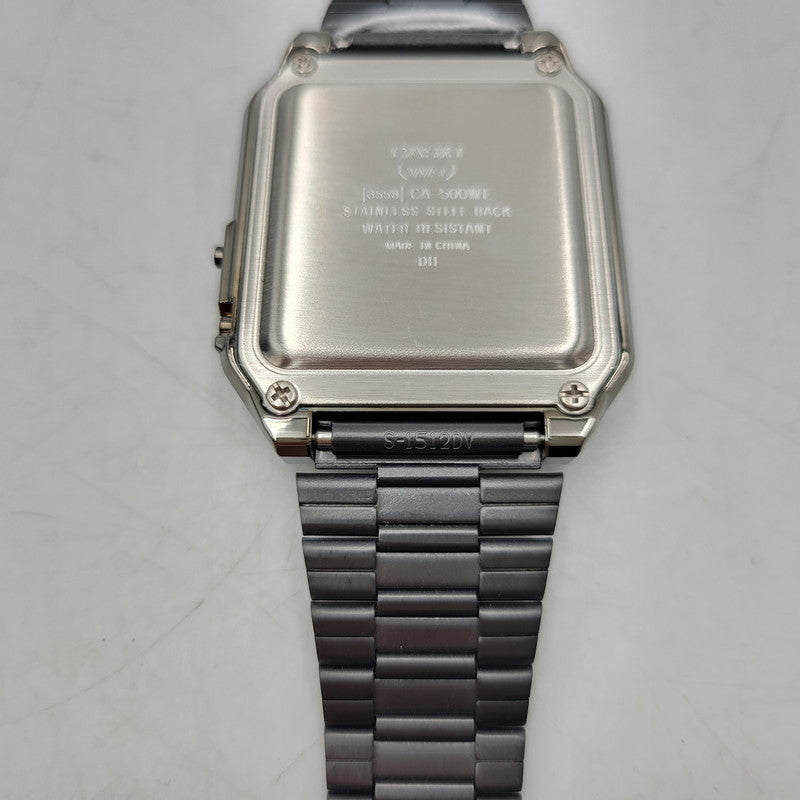 【中古美品】【メンズ/レディース】 CASIO カシオ CA-500WEGG-1B 腕時計 199-260529-as-12-izu サイズ：43.2 × 34.4 × 8.2 mm カラー：ブラック 万代Net店