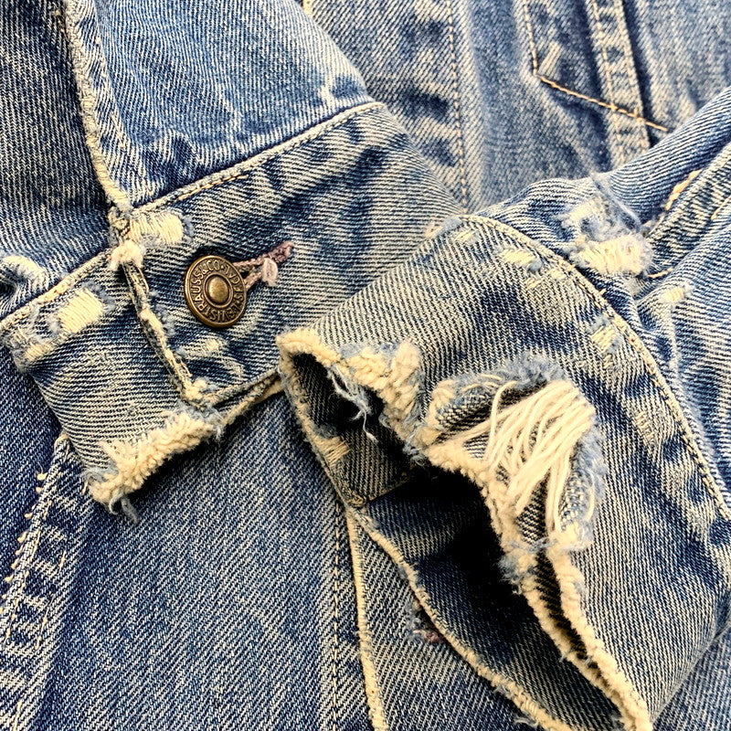 【現状渡し品】【メンズ】 Levi's リーバイス 両面ビッグE 刻印347 60S-70S 4TH DENIM JACKET 60-70年代 フォースデニムジャケット アウター 長袖 146-250324-ma-06-izu サイズ：不明 カラー：ライトインディゴ 万代Net店