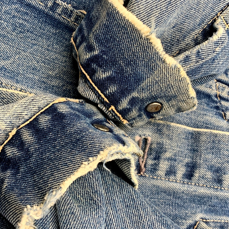 【現状渡し品】【メンズ】 Levi's リーバイス 両面ビッグE 刻印347 60S-70S 4TH DENIM JACKET 60-70年代 フォースデニムジャケット アウター 長袖 146-250324-ma-06-izu サイズ：不明 カラー：ライトインディゴ 万代Net店