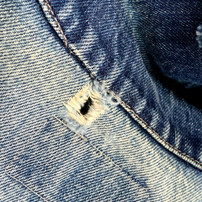 【現状渡し品】【メンズ】 Levi's リーバイス 両面ビッグE 刻印347 60S-70S 4TH DENIM JACKET 60-70年代 フォースデニムジャケット アウター 長袖 146-250324-ma-06-izu サイズ：不明 カラー：ライトインディゴ 万代Net店