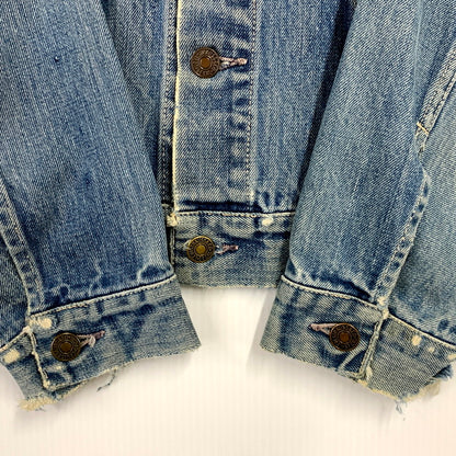 【現状渡し品】【メンズ】 Levi's リーバイス 両面ビッグE 刻印347 60S-70S 4TH DENIM JACKET 60-70年代 フォースデニムジャケット アウター 長袖 146-250324-ma-06-izu サイズ：不明 カラー：ライトインディゴ 万代Net店