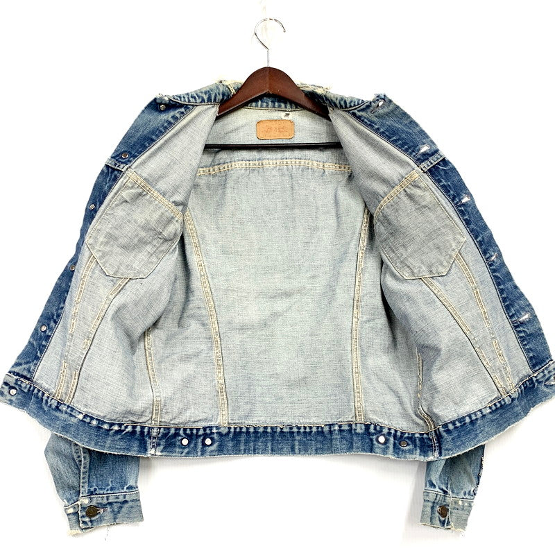 【現状渡し品】【メンズ】 Levi's リーバイス 両面ビッグE 刻印347 60S-70S 4TH DENIM JACKET 60-70年代 フォースデニムジャケット アウター 長袖 146-250324-ma-06-izu サイズ：不明 カラー：ライトインディゴ 万代Net店