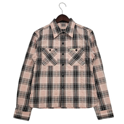 【中古品】【メンズ】 LS CHECK SHIRT チェックシャツ 長袖 トップス 145-250325-ay-22-izu サイズ：36 カラー：ピンク 万代Net店