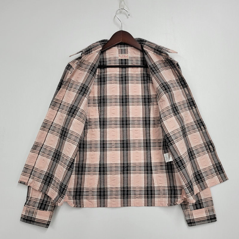 【中古品】【メンズ】 LS CHECK SHIRT チェックシャツ 長袖 トップス 145-250325-ay-22-izu サイズ：36 カラー：ピンク 万代Net店