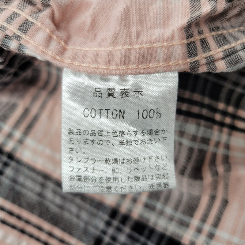 【中古品】【メンズ】 LS CHECK SHIRT チェックシャツ 長袖 トップス 145-250325-ay-22-izu サイズ：36 カラー：ピンク 万代Net店
