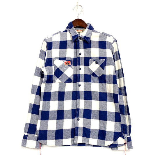 【中古品】【メンズ】 CAT'S PAW キャッツポウ LS BLOCK CHECK SHIRT ロングスリーブ ブロック チェック シャツ 長袖 トップス 145-250325-mm-4-izu サイズ：S カラー：ブルー×ホワイト 万代Net店