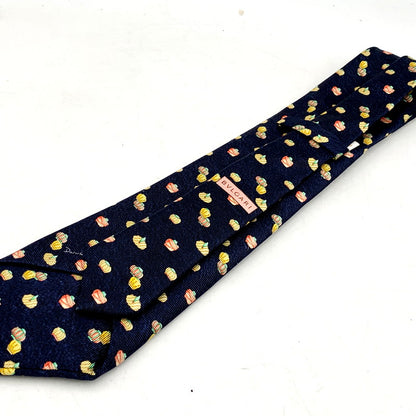 【中古品】【メンズ】 BVLGARI ブルガリ TURBAN SILK TIE ターバン シルク ネクタイ イタリア製 183-250324-as-15-izu カラー：ネイビー 万代Net店