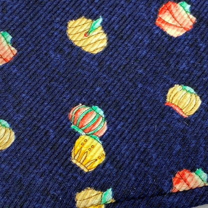 【中古品】【メンズ】 BVLGARI ブルガリ TURBAN SILK TIE ターバン シルク ネクタイ イタリア製 183-250324-as-15-izu カラー：ネイビー 万代Net店